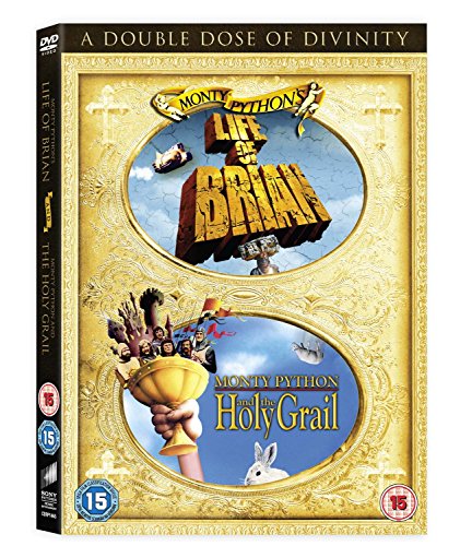 DVD case for "The Life of Brian" and "Monty Python and the Holy Grail" double pack.