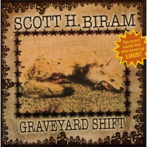 Album cover for "Graveyard Shift" by Scott H. Biram, featuring a dead rat.