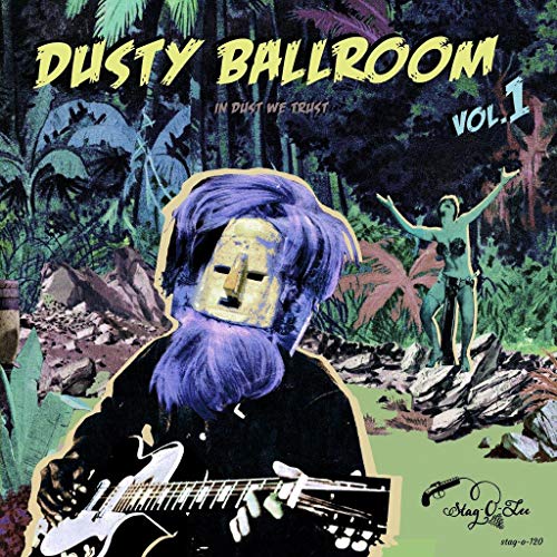 Vinyl album cover with a man playing guitar and a jungle scene.