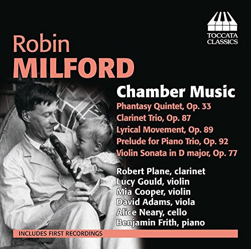 "CD cover with black background, man holding child, and musical composition details."