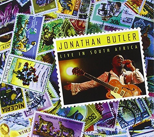Album cover with Jonathan Butler singing and playing guitar, surrounded by African postage stamps.