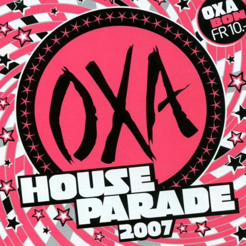 "Oxa House Parade 2007 CD cover with red, black, and white abstract design."