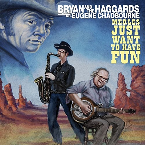 "CD cover art featuring two musicians, one playing saxophone and the other guitar."