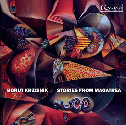 "Album cover with abstract, surreal artwork and text 'Borut Krzisnik - Stories from Magatrea'."