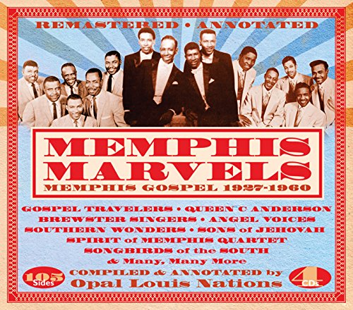 "CD cover with group of men in suits and red, blue, and orange design."