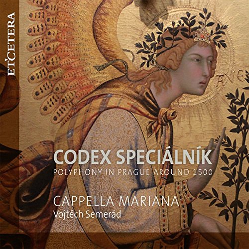 A CD cover for "Codex Speciálník" featuring a medieval painting of a crowned woman.