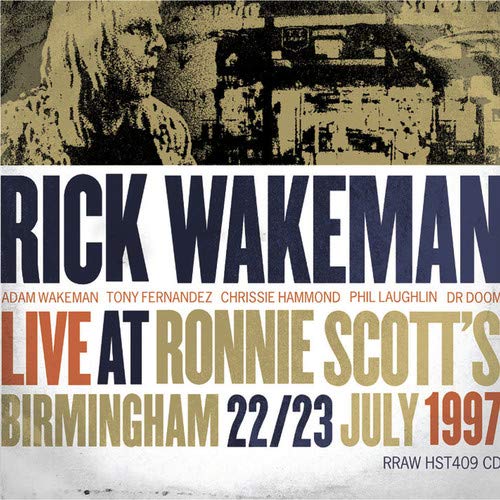 Rick Wakeman CD cover featuring a musician with long hair, text in bold colors.