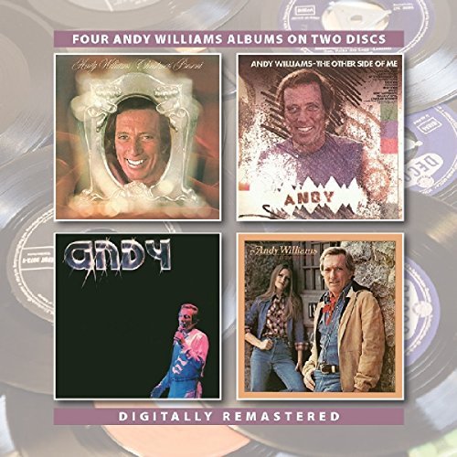 CD cover with four Andy Williams album covers on a vinyl record background.