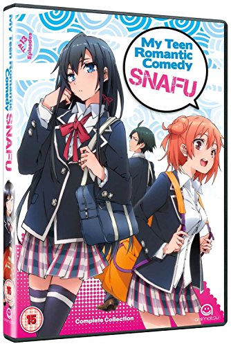 DVD case for "My Teen Romantic Comedy Snafu" featuring anime schoolgirls on the cover.