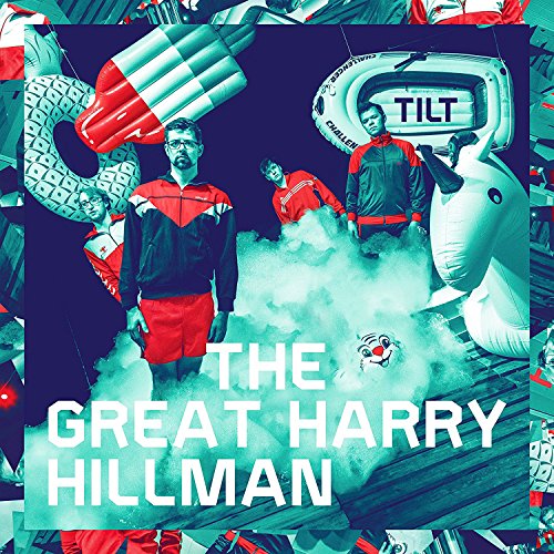 Album cover featuring a man in red and black, surrounded by surreal, fantastical elements.