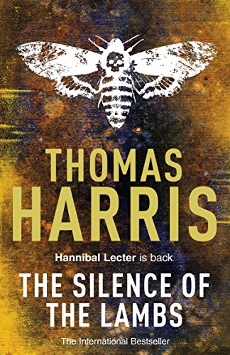 "Book cover with red background, yellow moth with skull, and white text."