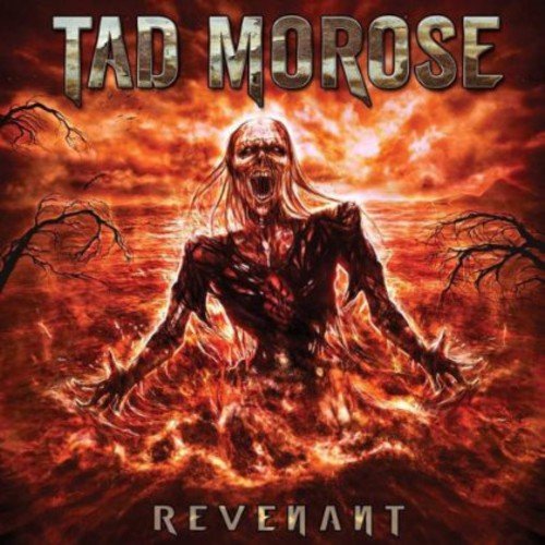 "Tad Morose Revenant album cover featuring a zombie-like figure rising from flames."