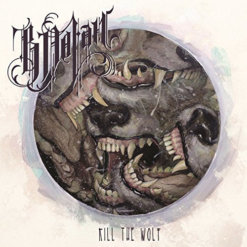 Vinyl album cover with illustration of multiple wolf heads and gothic text.