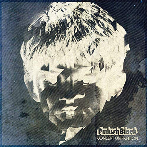 The image is a vinyl record cover featuring a distorted, black-and-white portrait of a person's head. Alt text: Distorted black-and-white portrait on a vinyl record cover with "Pinkish Black" and "Concept Unification" text.