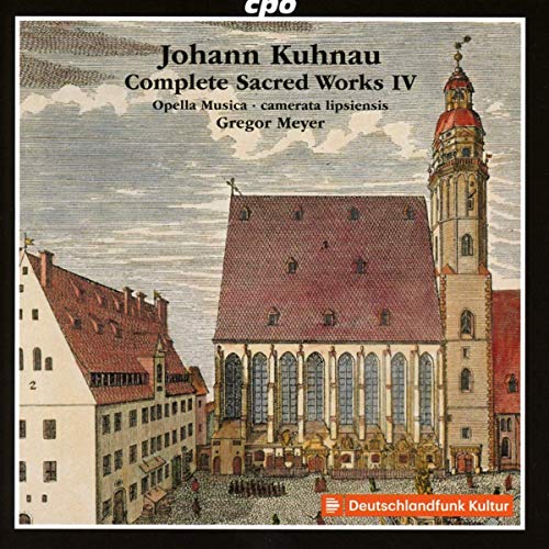 CD cover featuring an old church illustration with text and a Deutschlandfunk Kultur logo.