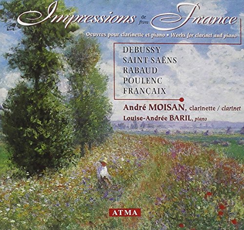 A sepia-toned CD cover featuring a portrait of Camille Saint-Saëns with French text.