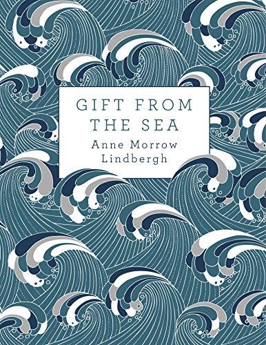 Book cover with blue, white, and grey ocean waves pattern and white title text box.
