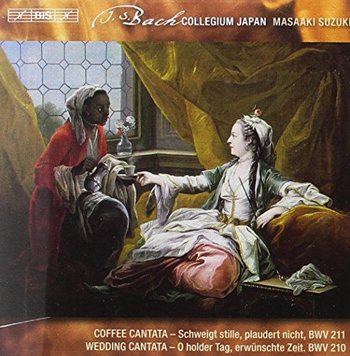 "CD cover with 18th-century style painting of woman reclining, being served by maid."