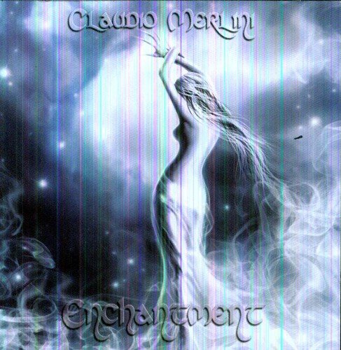 "Album cover art featuring a woman surrounded by misty, starry night sky."