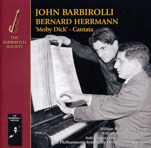 "CD cover with red border, black-and-white image of two men at a piano."
