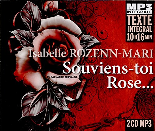 Audiobook cover featuring a red rose on a red and black background.