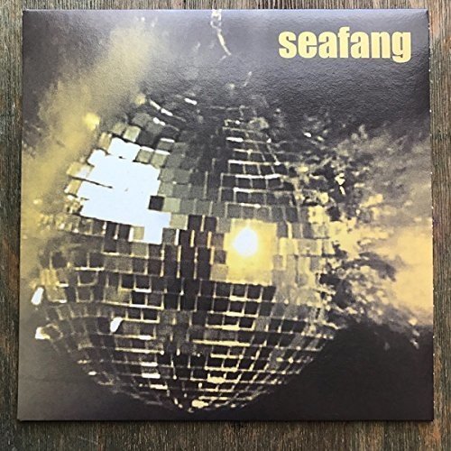 "Vinyl record cover featuring a gold disco ball with 'seafang' text on a dark background."