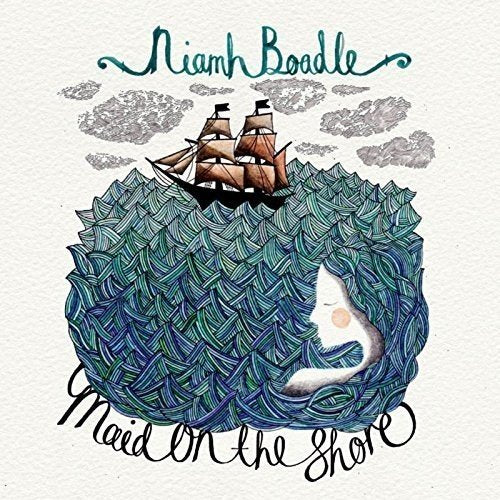 "Album cover featuring a woman in waves with a ship above, titled 'Maid On The Shore'."