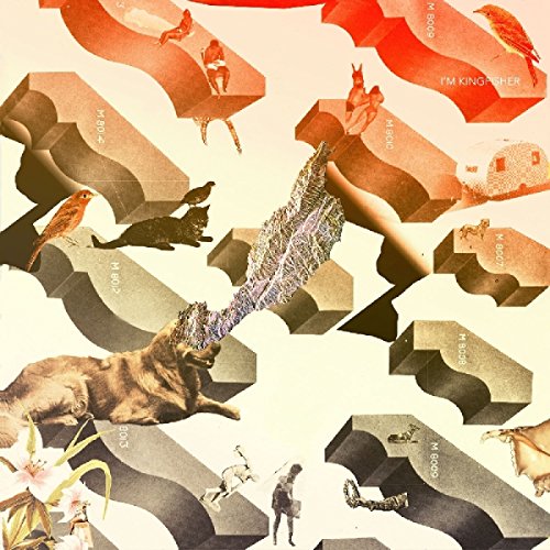 The image is a vinyl album cover with a surreal, collage-style illustration. Alt text: "Collage of fantastical creatures and abstract shapes on a vinyl album cover."