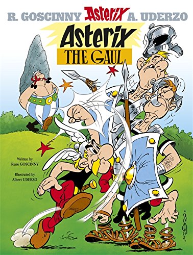 "Asterix the Gaul comic book cover featuring cartoon characters in a battle scene."