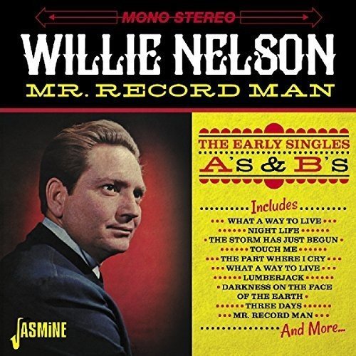"CD cover featuring Willie Nelson with song list on a yellow background."
