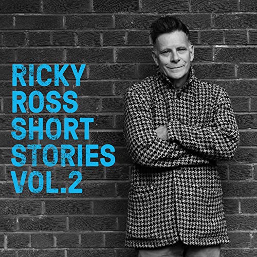 Ricky Ross album cover, black and white portrait with blue text.