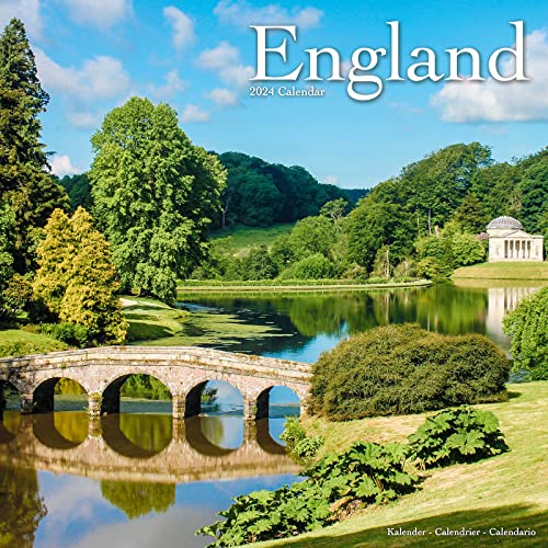 England Calendar 2024 | Square Travel Wall Calendar - 16 Month