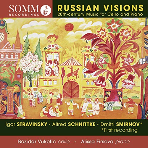 CD cover with colorful illustration and text "Russian Visions" and performer names.