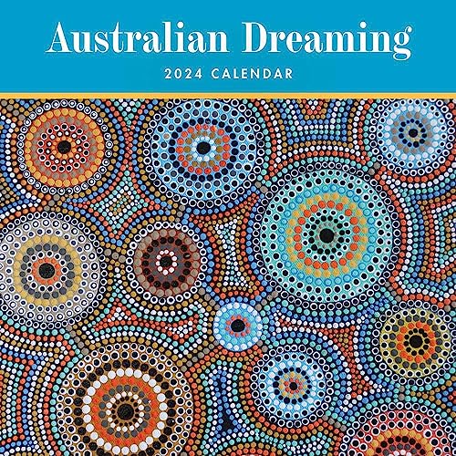 Australian Dreaming | 2024 12 x 24 Inch Monthly Square Wall Calendar | BrownTrout | Aboriginal Art