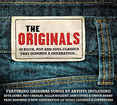 "CD cover with 'The Originals' label on denim background, featuring artist names."