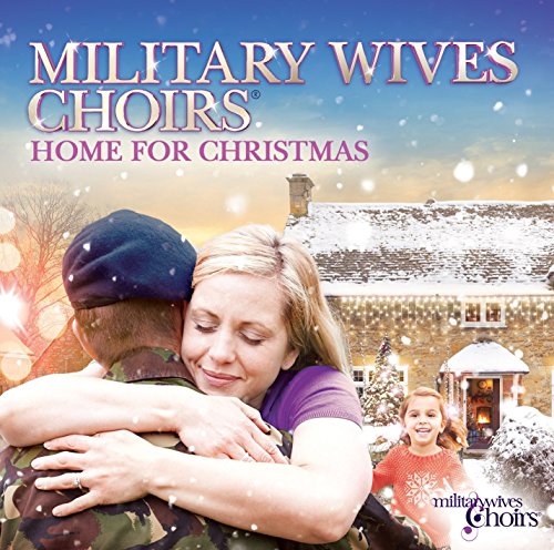 "CD cover showing a soldier embracing a woman and girl in a snowy scene."