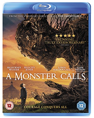 "A Monster Calls" Blu-ray case featuring a boy and a large tree monster.