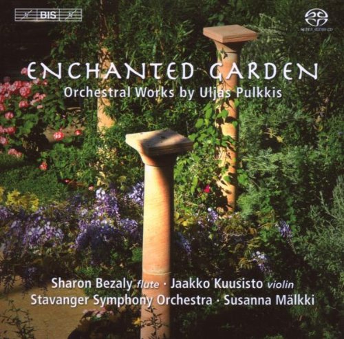 "CD cover with a serene garden scene and white text."