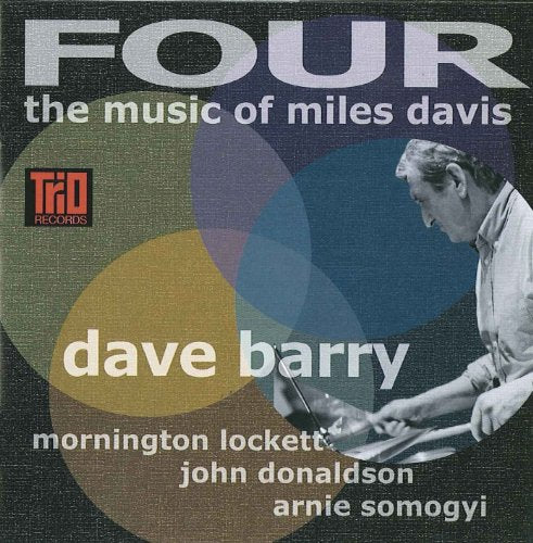 "CD cover with man playing piano, colorful circles, and artist names."