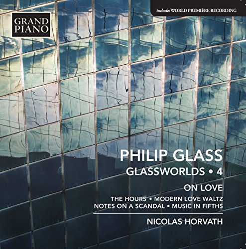 CD cover featuring a glass building with white text overlay listing the artist and tracks.