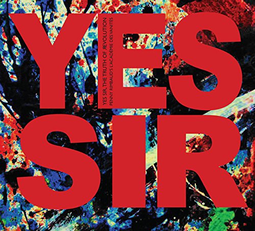 "Album cover with 'YES SIR' in red text on a multicolored abstract background."
