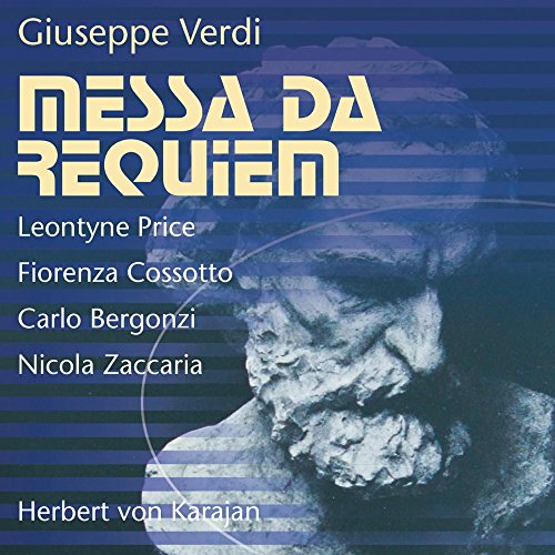 "CD cover with a blue-toned image of a man's face and Verdi's 'Messa da Requiem' text."
