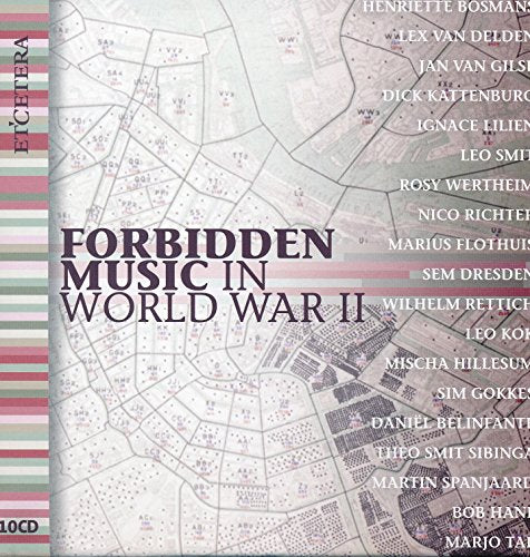 CD cover with map background and "Forbidden Music in World War II" text.
