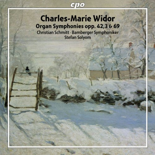 CD cover featuring a snowy landscape painting with black text overlay.