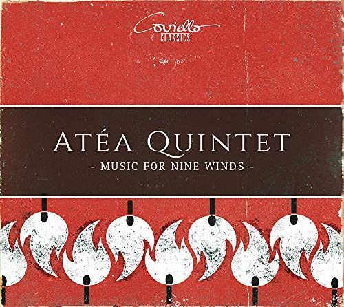 A red CD cover with "Atea Quintet" and candle graphics.