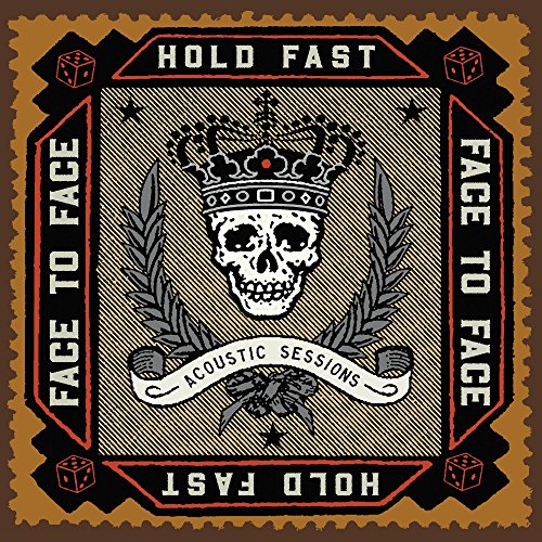 Vinyl record cover: skull with crown, laurel wreath, and striped background.