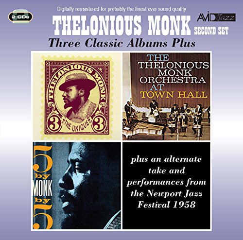 "CD cover featuring Thelonious Monk's image and album artwork on a purple background."