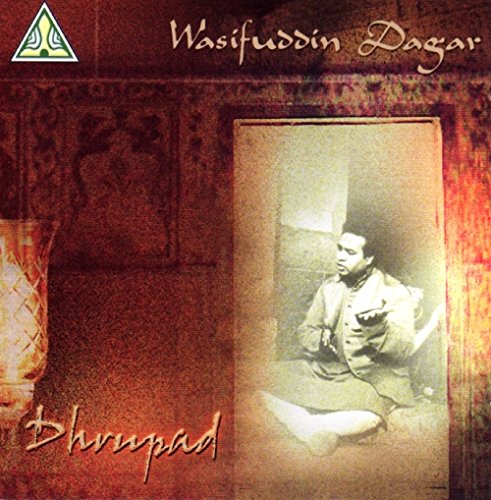 "CD cover with sepia-toned image of man sitting cross-legged, holding a stringed instrument."