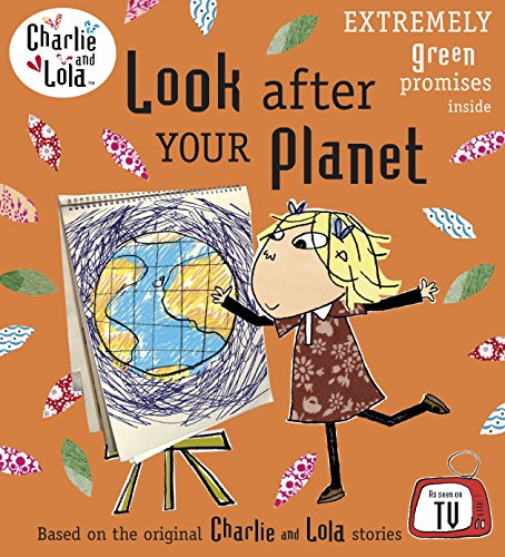 "Children's book cover featuring a girl standing next to a drawing of the Earth."