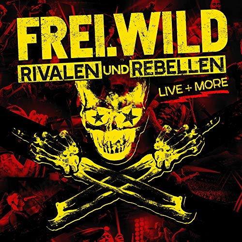 Frei.wild album cover: skull with crossed bones, yellow on black background.